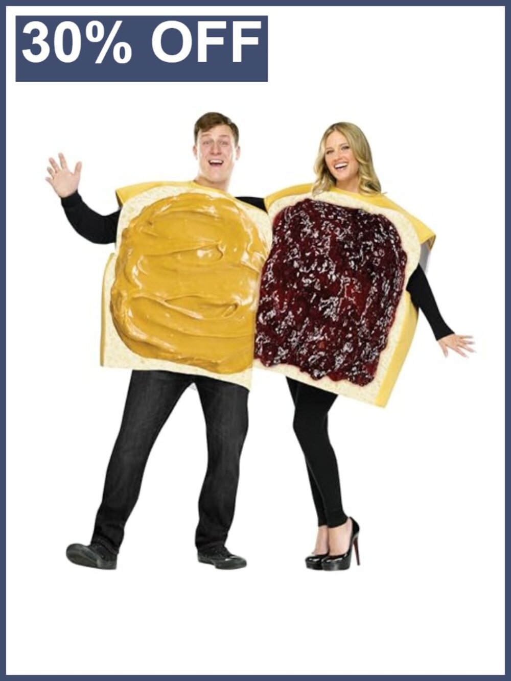Peanut Butter and Jelly Couple Halloween Costume Set Adult Unisex
